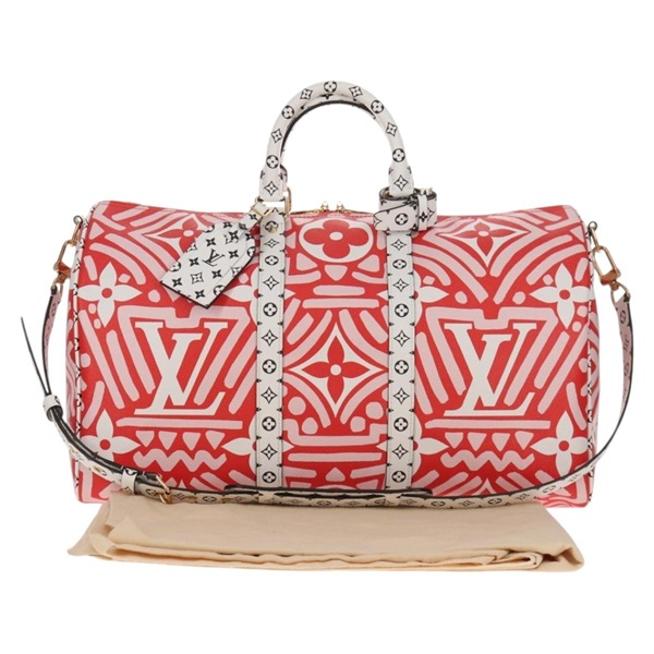 【原宿店限定】ルイ・ヴィトン LOUIS VUITTON キーポルバンドリエール45 ボストンバッグ モノグラムジャイアントクラフティ レッド M45472 レディース 150912SM