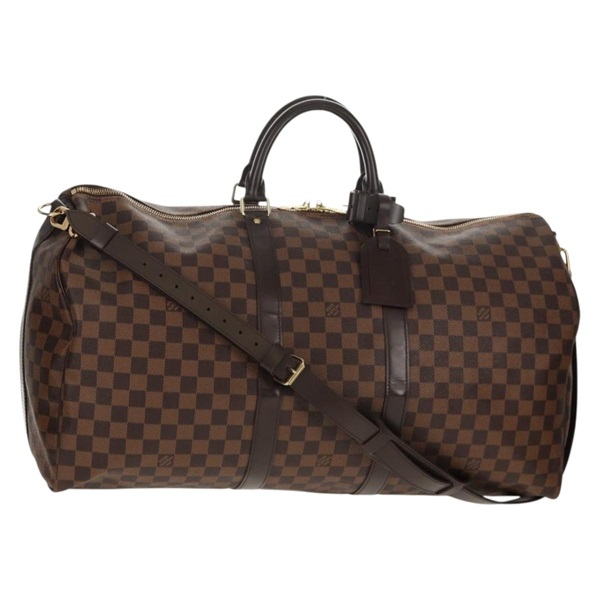 【原宿店限定】ルイ・ヴィトン LOUIS VUITTON キーポルバンドリエール 55 ボストンバッグ ダミエ エベヌ N41414 レディース am9712V