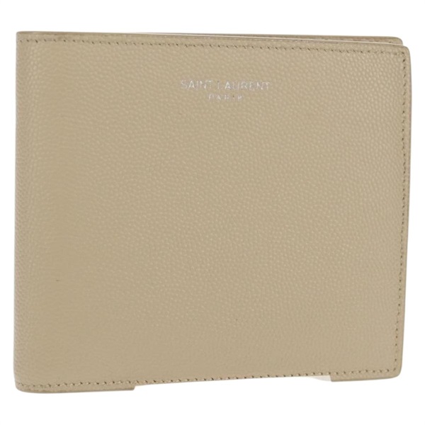 【原宿店限定】サンローラン SAINT LAURENT 財布 レザー ベージュ レディース am9533M