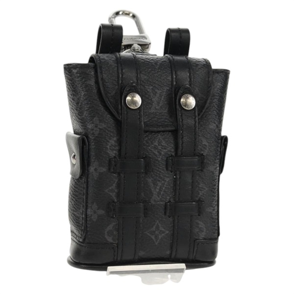 【原宿店限定】ルイ・ヴィトン LOUIS VUITTON ビジューサックミニクリストファー チャーム モノグラム エクリプス M77166 レディース 147262M