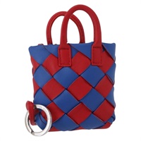 【原宿店限定】ボッテガヴェネタ BOTTEGAVENETA チャーム イントレチャート レザー レッド ブルー レディース 152431V