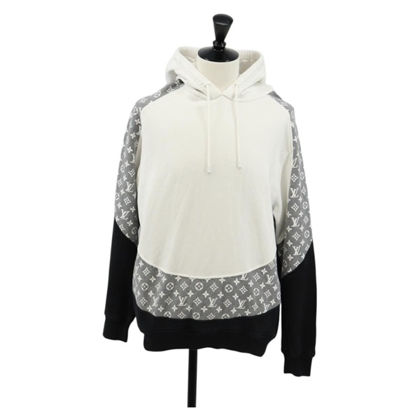 【原宿店限定】ルイ・ヴィトン LOUIS VUITTON 上着 パーカー コットン XL ホワイト レディース 129781M