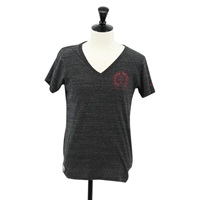 【原宿店限定】クロムハーツ Chrome Hearts 半袖Ｔシャツ ホースシュー Vネック ポリエステル グレー レディース 140403M