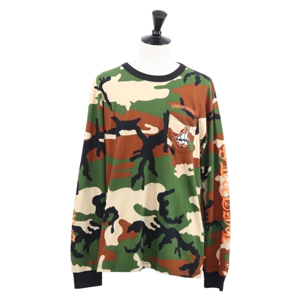 【原宿店限定】クロムハーツ Chrome Hearts 長袖Ｔシャツ 22SS PROコーション マッティボーイ コットン グリーン レディース 142395M