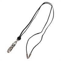 【原宿店限定】クロムハーツ Chrome Hearts ローラーペンダント スクロールレザーブレード ネックレス Ag925 シルバー レディース 141207M