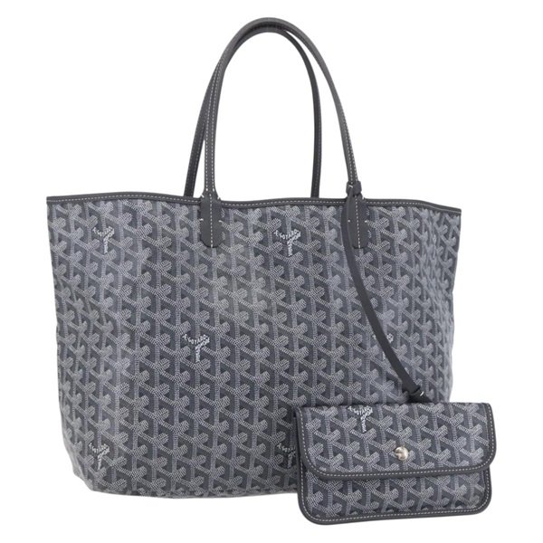【原宿店限定】ゴヤール GOYARD サンルイPM トートバッグ ヘリンボーン PVC グレー レディース 151375SM