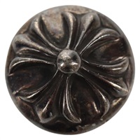 【原宿店限定】クロムハーツ Chrome Hearts 髪留め クロスボールボタンヘアゴム コンチョ Ag925 シルバー レディース 140411M