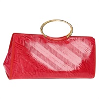 【原宿店限定】ジャンニ・ヴェルサーチ Gianni Versace ハンドバッグ エナメル ピンク ゴールド レディース 153747V