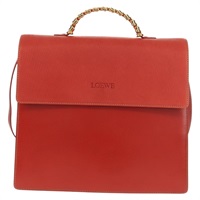 【原宿店限定】ロエベ LOEWE ベラスケス ハンドバッグ レザー 2way レッド ゴールド レディース 153761V
