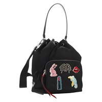 【原宿店限定】プラダ PRADA ハンドバッグ ナイロン 2way ブラック シルバー レディース 154078SAM