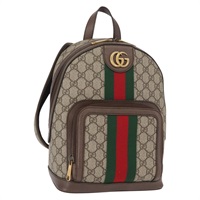 【原宿店限定】グッチ GUCCI オフディア ハンドバッグ GGスプリーム ウェブシェリーライン PVC ベージュ ゴールド レディース 148599SAM