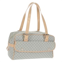 【原宿店限定】セリーヌ CELINE ハンドバッグ マカダムキャンバス ライトブルー シルバー レディース 159343V