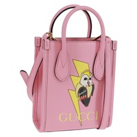 【原宿店限定】グッチ GUCCI ハンドバッグ レザー 2way ピンク ゴールド 671623 レディース 159011M