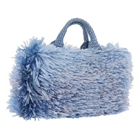 【原宿店限定】プラダ PRADA ハンドバッグ ラフィア ブルー ゴールド レディース 158947V