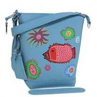 【原宿店限定】ルイ・ヴィトン LOUIS VUITTON ホーボー クルーザー ショルダーバッグ モノグラム草間彌生 ライトブルー M21716 レディース 79276S