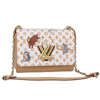 【原宿店限定】ルイ・ヴィトン LOUIS VUITTON ツイストMM ショルダーバッグ キャットグラム ホワイト M44460 レディース 96243S