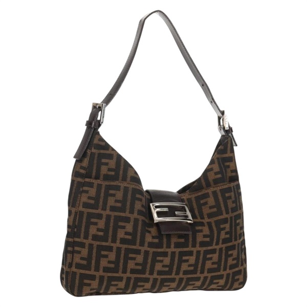 【原宿店限定】フェンディ FENDI マンマバゲット ショルダーバッグ ズッカキャンバス ブラック ブラウン レディース am9876V