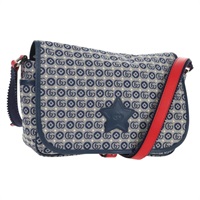 【原宿店限定】グッチ GUCCI ショルダーバッグ PVC ブルー シルバー 664143 レディース BA8196M