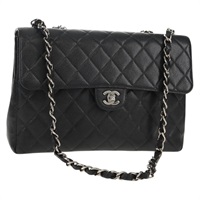 【原宿店限定】シャネル CHANEL ショルダーバッグ マトラッセ30 チェーン キャビアスキン ブラック シルバー レディース ka456V