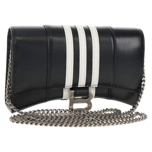 【原宿店限定】バレンシアガ BALENCIAGA ショルダーバッグ アディダス コラボ チェーン レザー ブラック 656050 レディース mr1601M