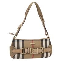 【原宿店限定】バーバリー BURBERRY ショルダーバッグ ノバチェック キャンバス ベージュ ゴールド レディース 156881V