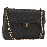 【原宿店限定】シャネル CHANEL ショルダーバッグ マトラッセ30 チェーン ラムスキン ブラック ゴールド レディース 158361SAM