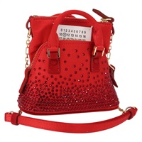【原宿店限定】ショルダーバッグ Maison Margiela 5AC サテン レッド ゴールド レディース 154203M