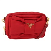 【原宿店限定】プラダ PRADA ショルダーバッグ ナイロン レッド ゴールド レディース 152289SAV