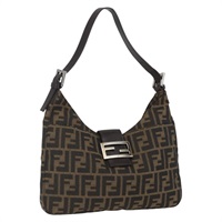 【原宿店限定】フェンディ FENDI マンマバゲット ショルダーバッグ ズッカキャンバス ブラック ブラウン レディース am10048V