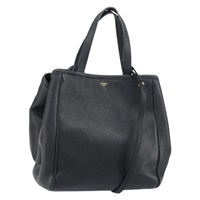 【原宿店限定】セリーヌ CELINE スモール フォールド カバ ショルダーバッグ レザー ブラック ゴールド レディース mr1681V