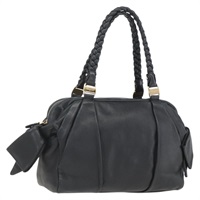 【原宿店限定】サルヴァトーレフェラガモ Salvatore Ferragamo ショルダーバッグ セミショルダーバッグ レザー ブラック ゴールド レディース 148535V