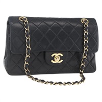【原宿店限定】シャネル CHANEL ショルダーバッグ マトラッセ 23 ダブルフラップ チェーン ラムスキン ブラック ゴールド レディース 158007SAV