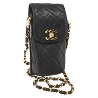【原宿店限定】シャネル CHANEL ショルダーバッグ マトラッセ チェーン ラムスキン ブラック ゴールド レディース 158674SAV