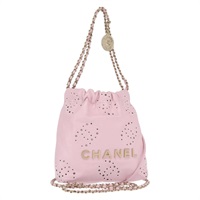 【原宿店限定】シャネル CHANEL シャネル 22 ミニ ショルダーバッグ チェーン カーフスキン 2way ピンク レディース 158931SM