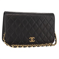 【原宿店限定】シャネル CHANEL マトラッセ 25 ショルダーバッグ チェーン ラムスキン ブラック ゴールド レディース 159146SAM