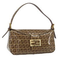 【原宿店限定】フェンディ FENDI マンマバゲット ショルダーバッグ ズッキーノキャンバス ブラウン ゴールド レディース ep12320