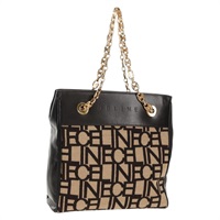 【原宿店限定】セリーヌ CELINE ショルダーバッグ ブラゾン チェーン キャンバス ブラウン ゴールド レディース 158910V