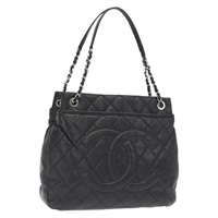 【原宿店限定】シャネル CHANEL ショルダーバッグ マトラッセ チェーン キャビアスキン ブラック シルバー レディース 156514V