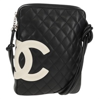 【原宿店限定】シャネル CHANEL ショルダーバッグ マトラッセ カンボンライン レザー ブラック シルバー レディース 157909V