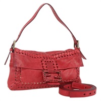 【原宿店限定】フェンディ FENDI マンマバゲット ショルダーバッグ レザー 2way レッド ゴールド レディース 159444SM