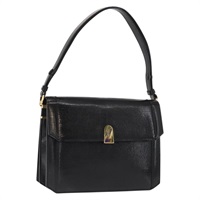 【原宿店限定】サンローラン SAINT LAURENT ショルダーバッグ エンボスレザー ブラック ゴールド レディース 160293V