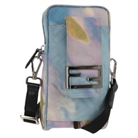 【原宿店限定】フェンディ FENDI ショルダーバッグ ズッカキャンバス ブルー シルバー レディース bs32097V