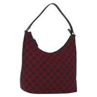 【原宿店限定】グッチ GUCCI ショルダーバッグ GGキャンバス レッド シルバー 257282 レディース am10319V