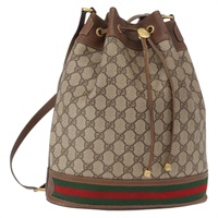 グッチ GUCCI ショルダーバッグ GGスプリーム ウェブシェリーライン PVC ベージュ ゴールド 41 02 085 レディース 150946