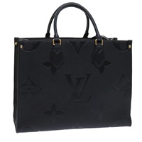 【原宿店限定】ルイ・ヴィトン LOUIS VUITTON オンザゴーMM トートバッグ モノグラムアンプラント 2way ブラック M45595 レディース 49493SA