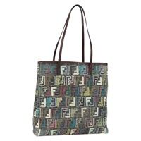 【原宿店限定】フェンディ FENDI トートバッグ ズッカキャンバス PVC カーキ ゴールド レディース 157796V