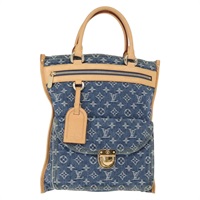 【原宿店限定】ルイ・ヴィトン LOUIS VUITTON フラットショッパー トートバッグ モノグラムデニム ブルー M95018 レディース BA8994SAV