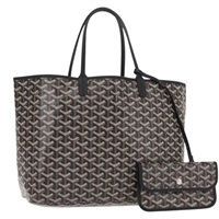 【原宿店限定】ゴヤール GOYARD サンルイPM トートバッグ ヘリンボーン PVC ブラック レディース BA9007SM