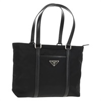 【原宿店限定】プラダ PRADA トートバッグ ナイロン ブラック シルバー BR2311 レディース yk20106V