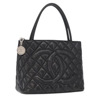 【原宿店限定】シャネル CHANEL トートバッグ 復刻 キャビアスキン ブラック レディース 158861SAV